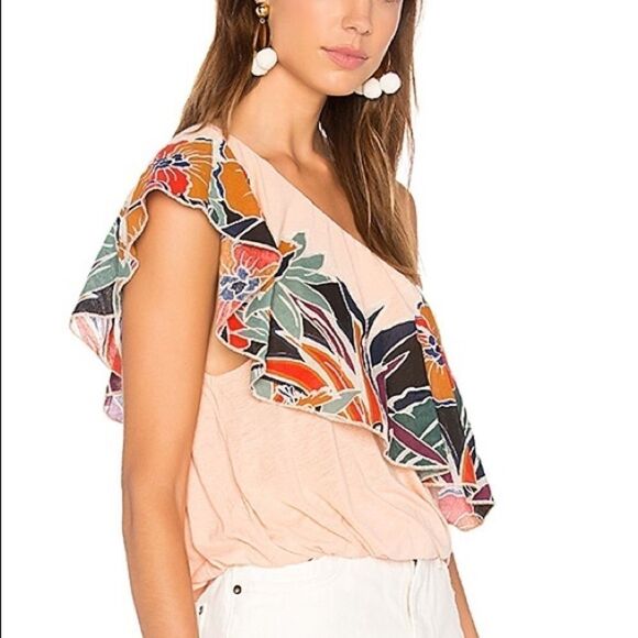 🆕 Free People Annka Bubble One Shoulder Peach - Picture 2 of 9